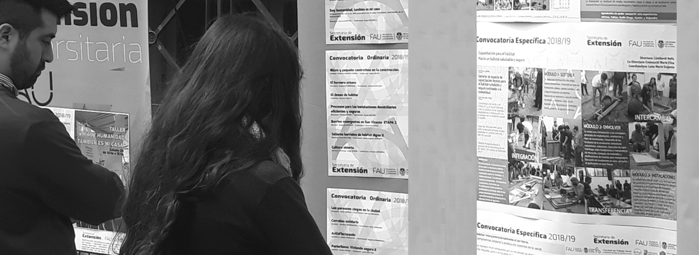 Nueva expo de “Extensión Universitaria” en el Hall central FAU