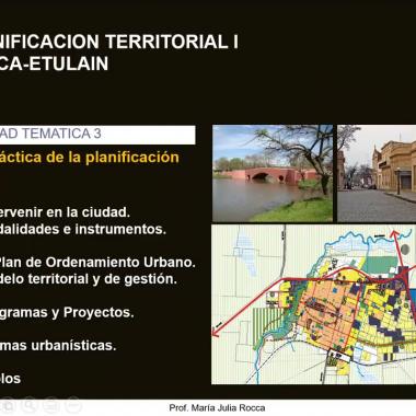 La práctica de la planificación urbana: Instrumentos de intervención. Plan, programa y proyectos.